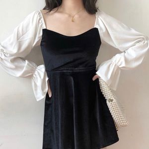 velvet a-line dress